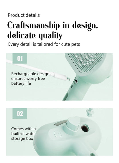 Pawzioo® LuxeSpray Pet Grooming Brush