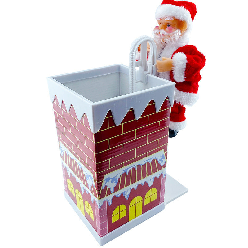 Chimney Climbing Santa